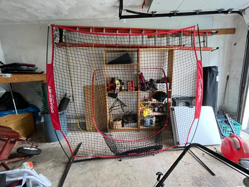 PowerNet Baseball Softball Practice Net for Hitting and Throwing with 7x7 Bow Frame