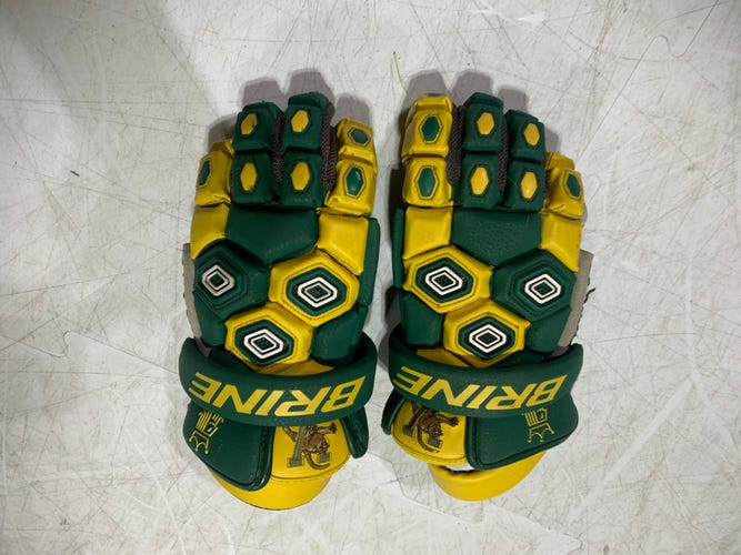UVM University of Vermont Goalie Brine Triumph III Lacrosse Gloves Large