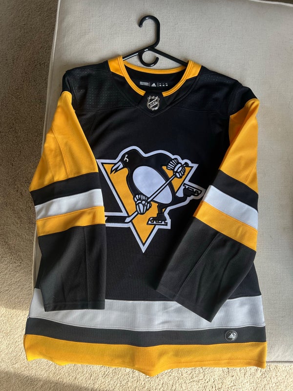 Monkeysports Pittsburgh Penguins Uncrested Junior Hockey Jersey in Black Size Goal Cut (Junior)