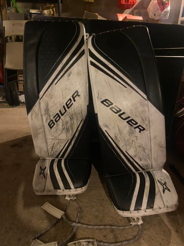bauer 2x goalie pads and blocker