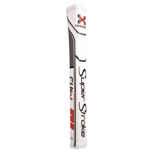 Super Stroke Traxion Claw 2.0 Putter Grip (White/Grey/Red, 1.2", 63g) Golf NEW