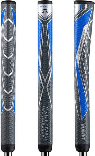 Lamkin SINK FIT Polyurethane Pistol Putter Grip (Gray/Blue, 10.5") Golf NEW