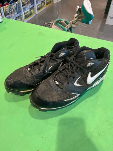 Black Used Men's 13.0 (W 14.0) Molded Nike Cleats