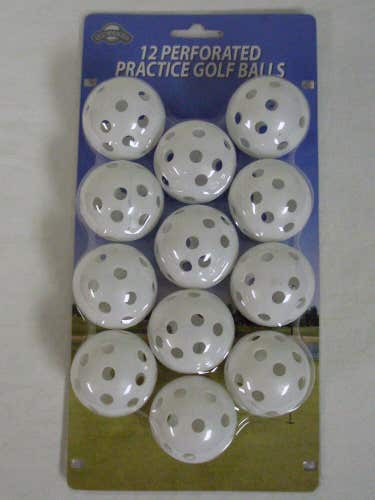 On Course Perforated Practice Golf Balls (12pk) Plastic Golf Ball NEW