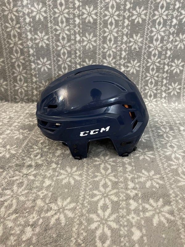 Used Navy Medium CCM Tacks 710 Helmet #298