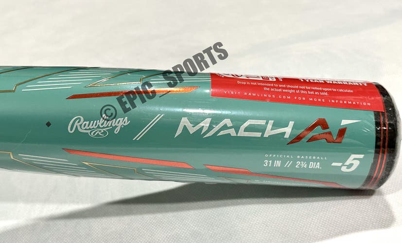 *2024* RAWLINGS MACH AI USSSA BASEBALL BAT 31/26 31 Inch 26 Oz -5 Drop
