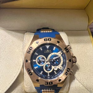 A blue and Gold Mens Invicta Watch