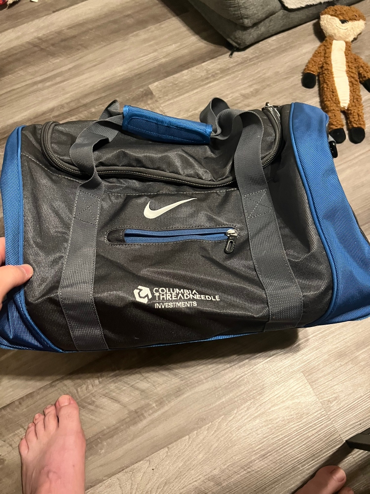 Gray/Blue  Nike Duffle Bag
