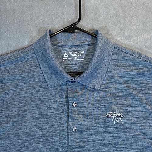 Bermuda Sands Golf Polo Shirt Mens Large Grey Short Sleeve Torrey Pines Logo PGA