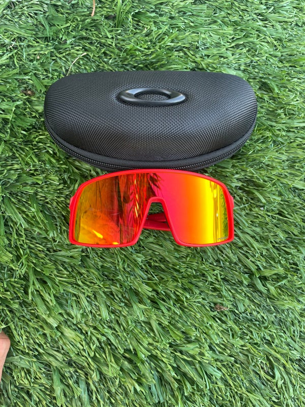 Red Oakley Sutro Sunglasses