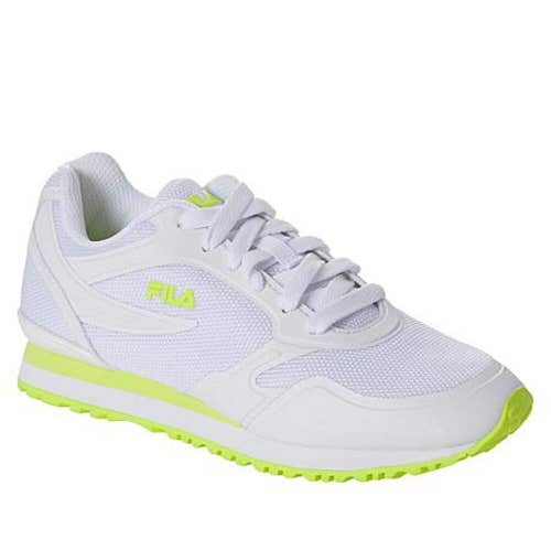 NIB FILA Forerunner 18 Women's Athletic Shoes White Neon Yellow Size 9.5
