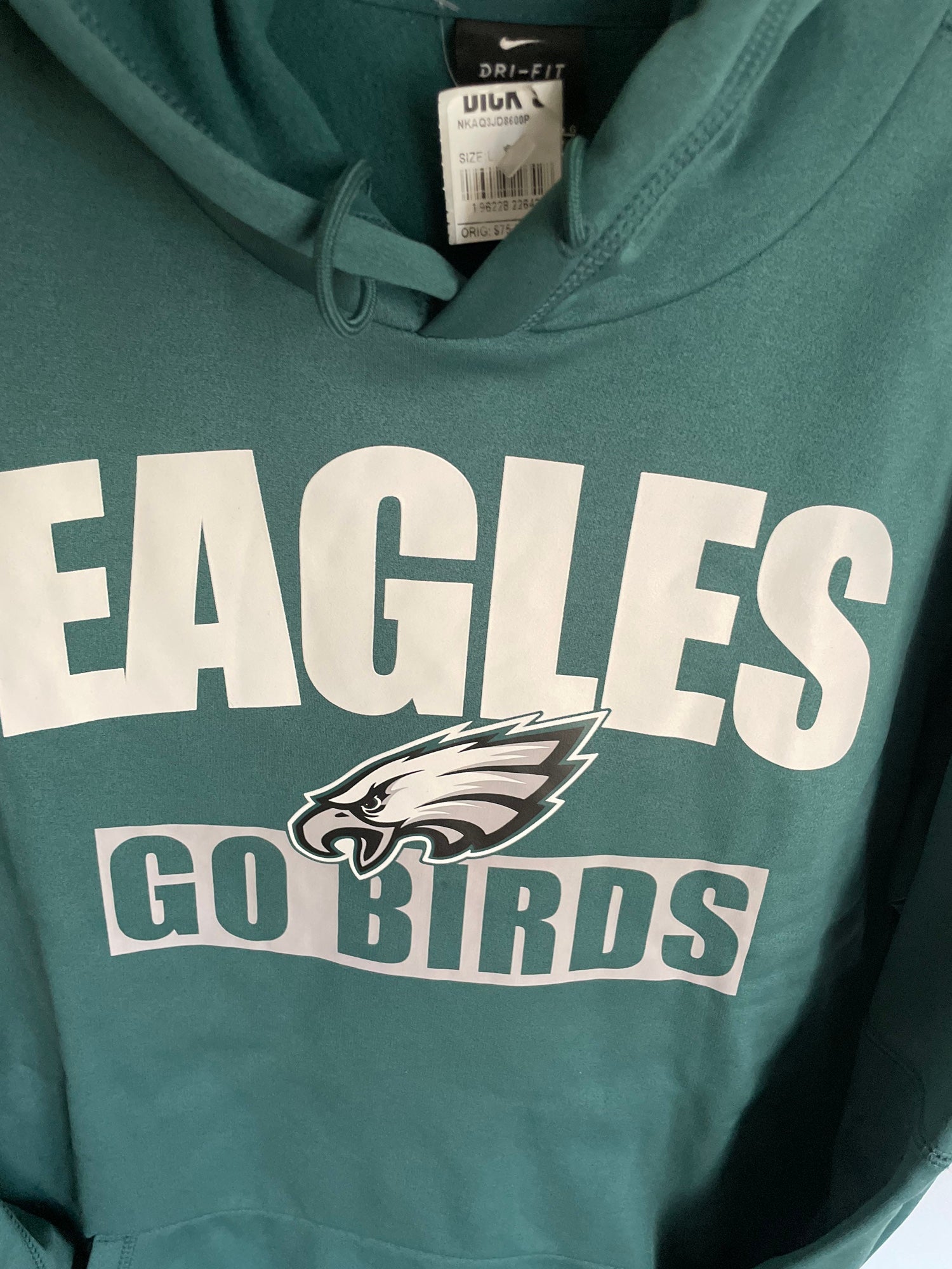 2019 Men's Philadelphia Eagles Salute to Service Sideline Therma Pullover  Hoodie