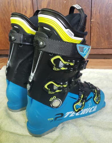TECNICA TEN 2 HVL 100 Ski Boots MENS 10-10.5 (28/28.5) USED *NEW SOLES* WASHED & CLEAN 326mm