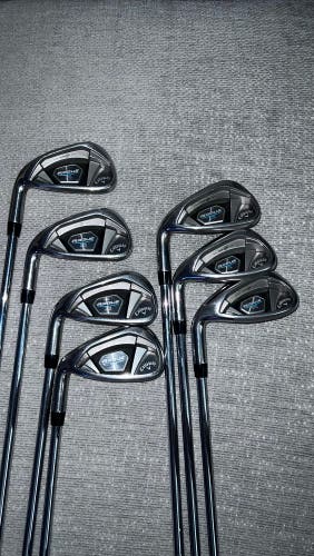 Men's Left Hand Stiff Flex Steel Shaft Rogue X Iron Set