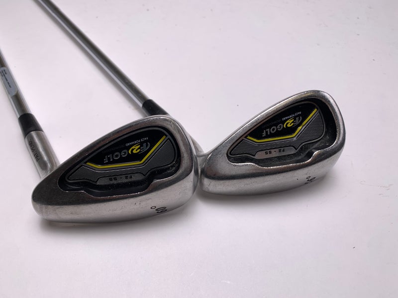 F2 Golf F2-SS Wedge Set 56* 60* True Temper Wedge Steel Mens RH Midsize Grips