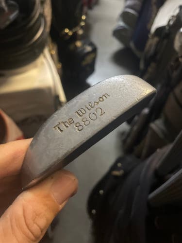The Wilson 8802 classic golf putter in right hand