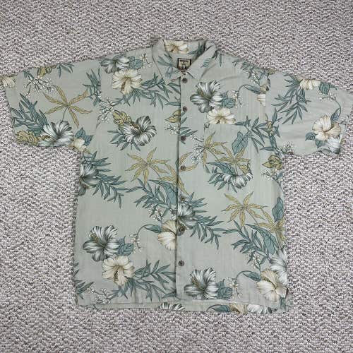 Tommy Bahama Short Sleeve Hawaiian Shirt Mens Large Multicolor Floral 100% Silk