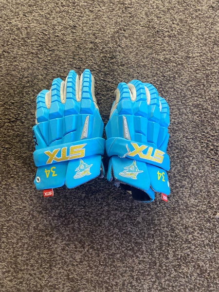 Used Player's STX Large Surgeon RZR Lacrosse Gloves