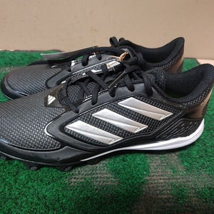 Adidas PUREHUSTLE 3 MD WOMENS SOFTBALL CLEATS SIZE 8 BLACK/WHITE IG7138