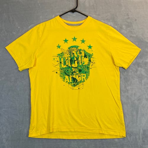 NIKE CBF Brazil T Shirt Mens Large Yellow Short Sleeve Brasil National Football