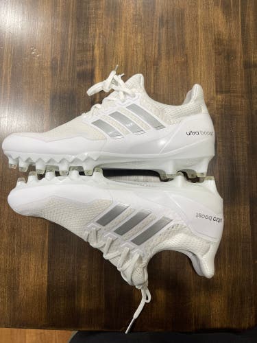 Adidas UltraBoost PE Football Cleats Men's RARE White Gray Silver Chrome