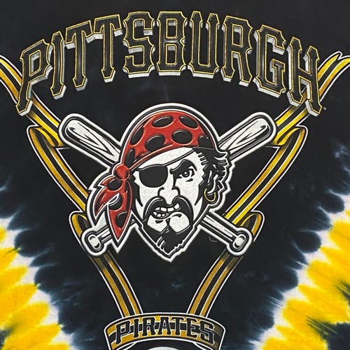 Liquid Blue Pittsburgh Pirates T Shirt Mens Medium Tie Dye 2-Sided Short Sleeve