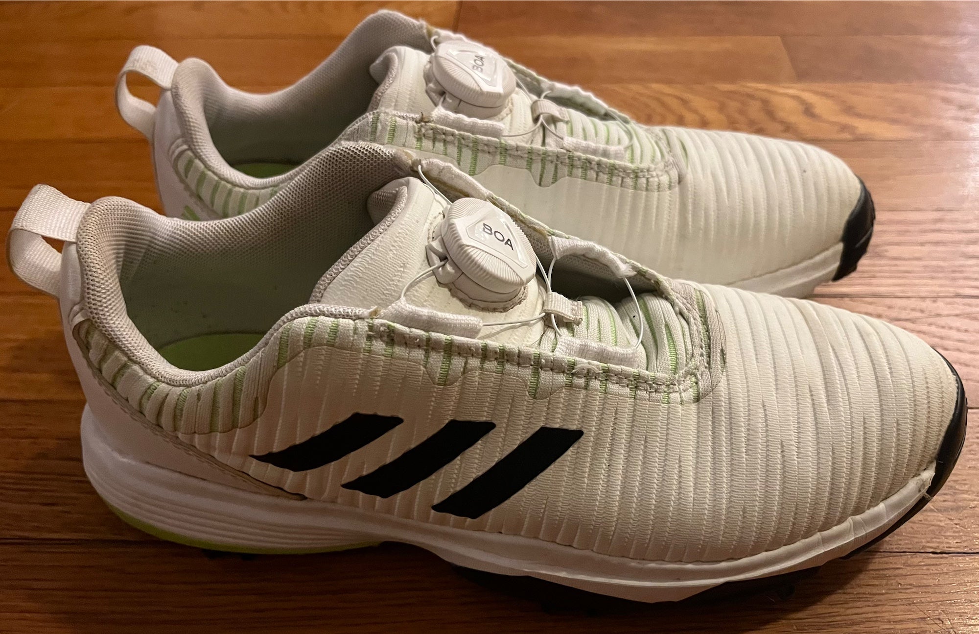 adidas gazelle silver green womens adidas Adizero ZG BOA Spikeless Golf Shoes - Men's - Cloud White / Red / Core Black main image 0