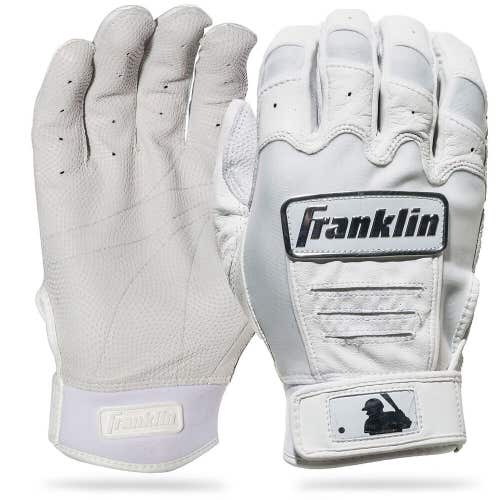 NWT Franklin CFX Pro Youth Batting Gloves White/Chrome Size Medium