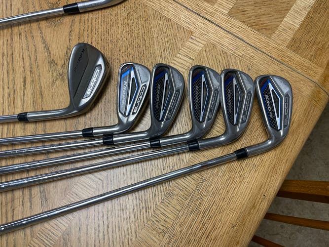 Men's Right Handed Stiff Flex Steel Shaft King F8 One Length Iron Set