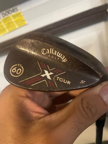 Callaway X Tour Forged 60* Wedge Raw Finish, right handed  Stiff Steel shaft true temper  Used