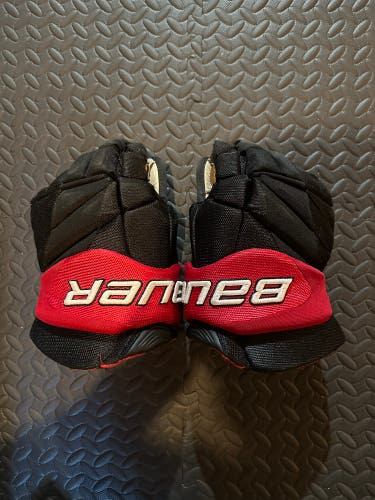 Used Black & Red Bauer Vapor 1X Pro Lite Gloves | Size 14"