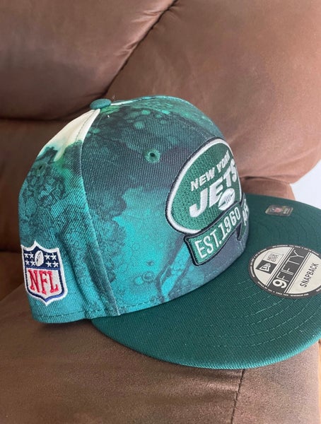 New York Jets Hat Mens L/XL White Green Reebok Sideline Head Wear