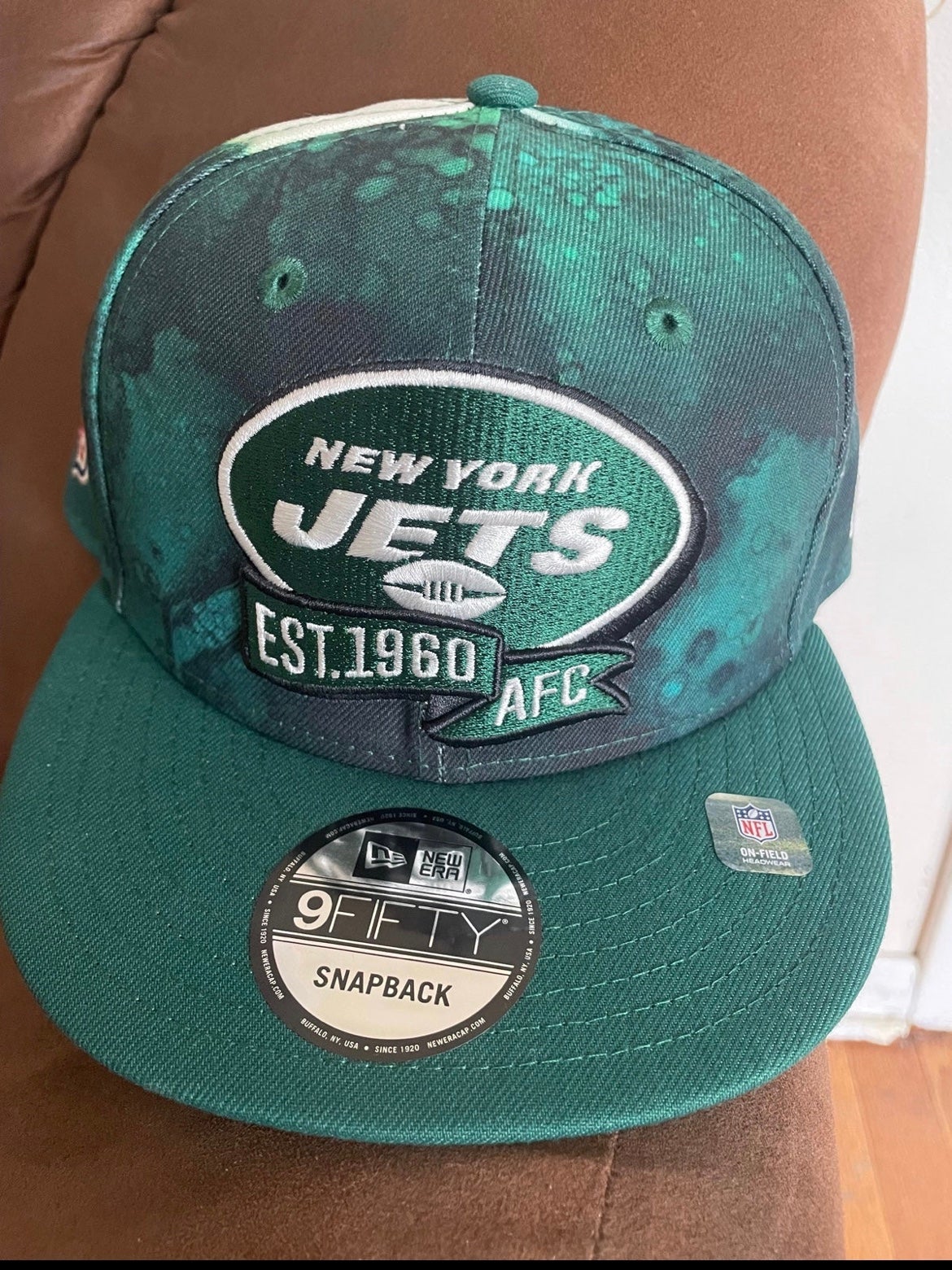 Men's New Era White/Green New York Jets Retro 9FIFTY Snapback Hat