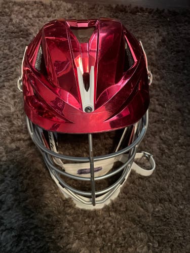 Red Chrome dome XRS lacrosse helmet
