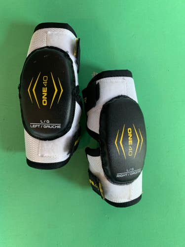 Used Youth Bauer Supreme One40 Hockey Elbow Pads (Size: Large)