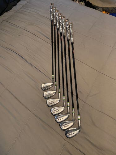 Men's Left Hand Stiff Flex Steel Shaft King Forged TEC Iron Set