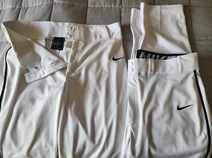 Nike Men's Pro Vapor Baseball Pants, Large, White