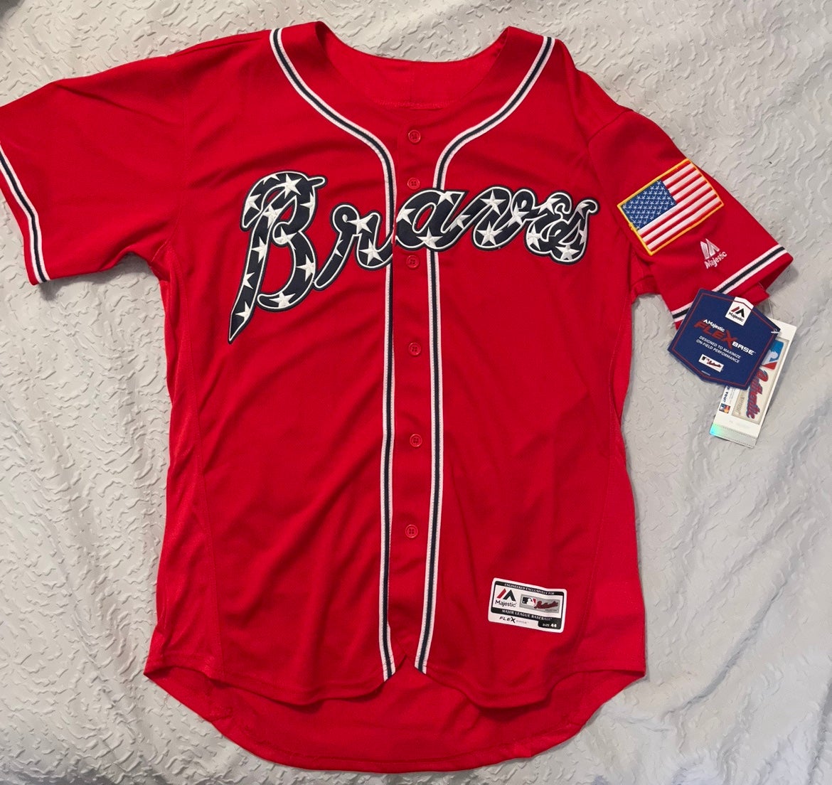 Atlanta Braves 13 Ronald Acuna Jr. Red Flexbase Authentic Collection  Stitched Jersey SIZE 40