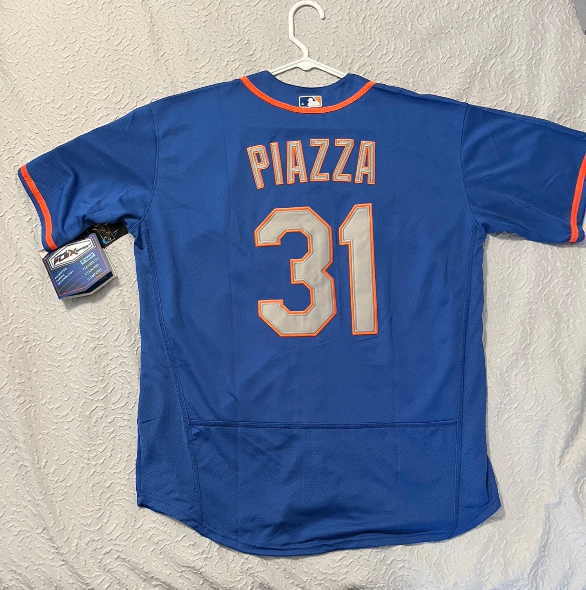 Vintage Majestic New York Mets Mike Piazza Jersey Large Mens Black #31  Stitched