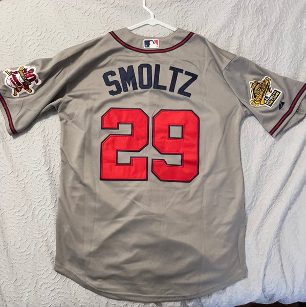 John Smoltz Atlanta Braves Mitchell & Ness Cooperstown Collection Authentic  Jersey - Gray