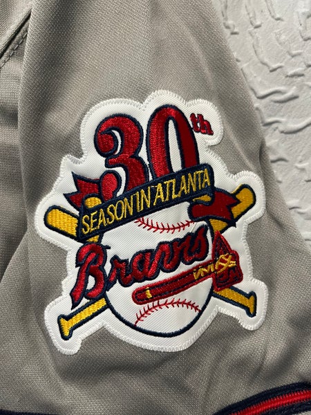 XclusiveTreasures John Smoltz Jersey Atlanta Braves 1995 World Series Throwback Stitched Gray
