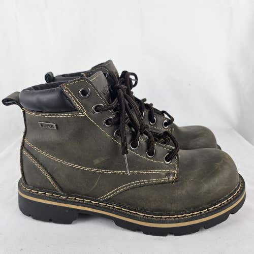 Men's Size 8 Dexter Brown Boots Waterproof Skid/Oil Resist USA Leather EUC