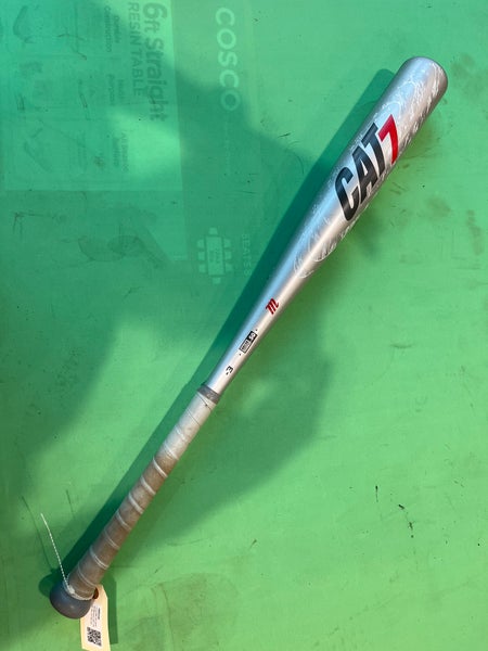 Used BBCOR Certified Marucci CAT 7 Alloy Bat -3 27OZ 30"