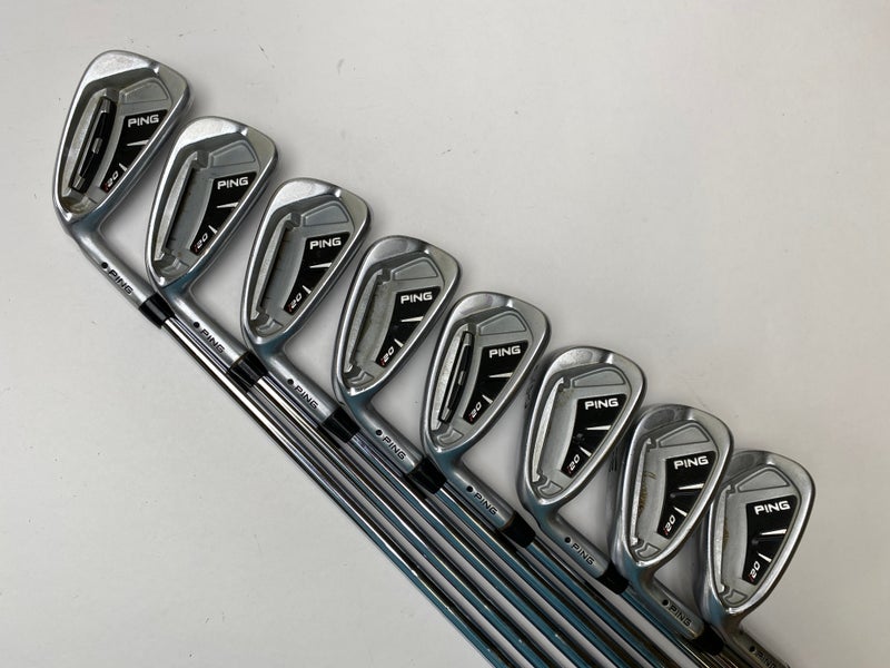 Ping I20 Iron Set 4-PW+AW Black Dot KBS Tour Stiff Steel Mens LH