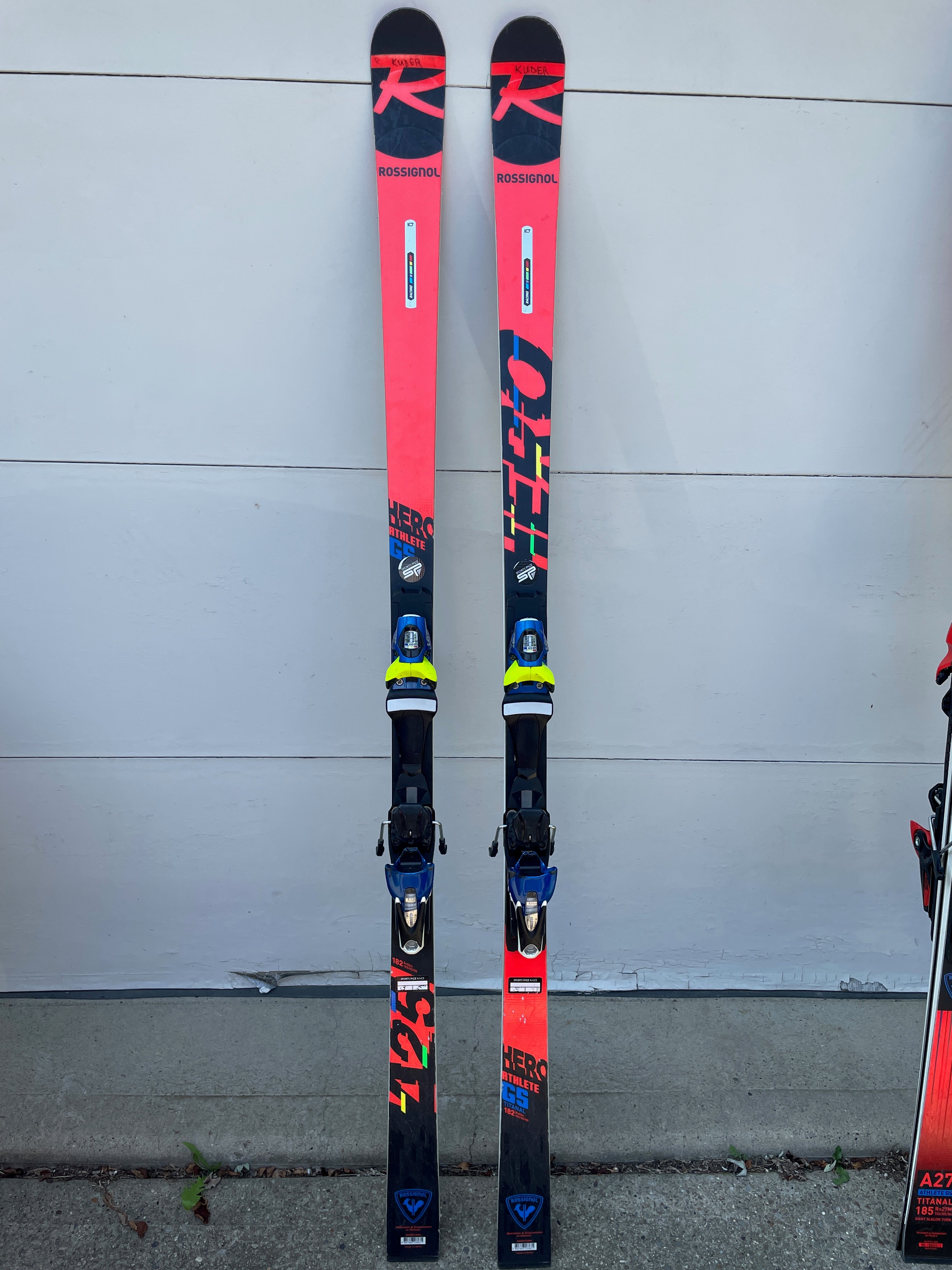 Used Rossignol 182 cm Hero Athlete GS Skis With Look SPX 12