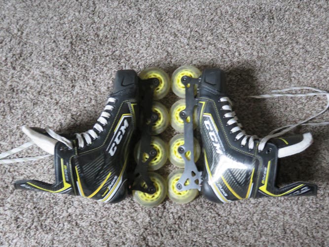 Used CCM Regular Width Size 10 Tacks 9370R Inline Skates