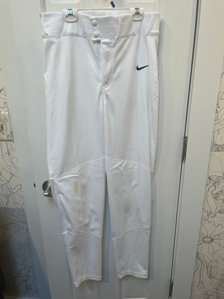 White Used Small Nike Game Pants