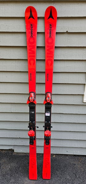 Used Kid's 2022 Atomic 166 cm Racing Redster G9 Skis With Bindings Max Din 10