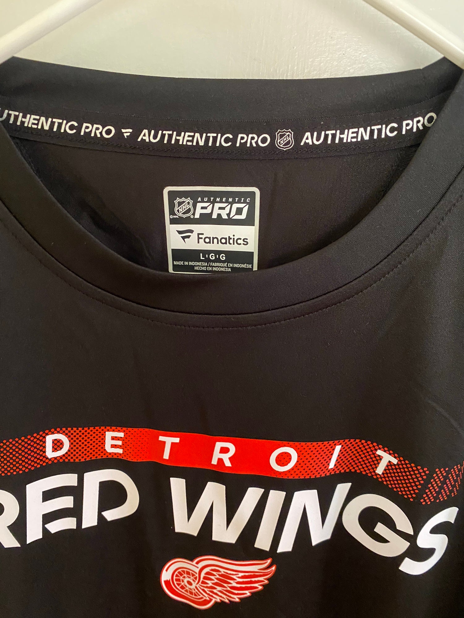 Fanatics Branded Black/Red Detroit Red Wings Authentic Pro Rink Tech T-Shirt