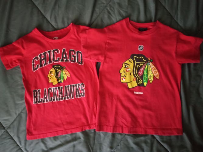 Lot of 2 Kids' Chicago Blackhawks Shirts, Size S